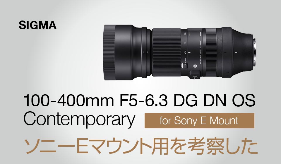 シグマ 100-400mm F5-6.3 DGDN　Sony Eマウント
