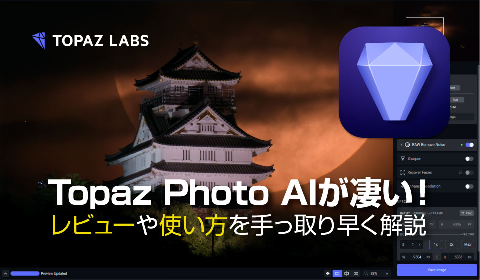 Topaz Photo AIを説明する写真