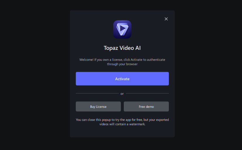 Topaz Video AI 4のアクティベート方法を解説